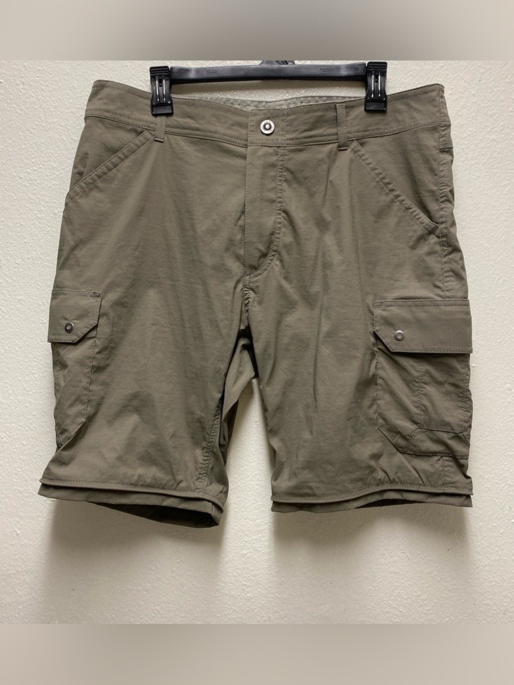 Kuhl 5138 Renegade Convertible Cargo Zip-Off Hiking Shorts Olive Men’s 36x32
